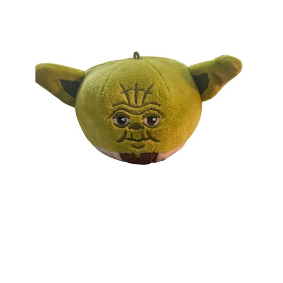 Disney Hallmark Star Wars Fluffballs Yoda Christmas Tree Ornament Plush 3" NWT - Picture 1 of 4